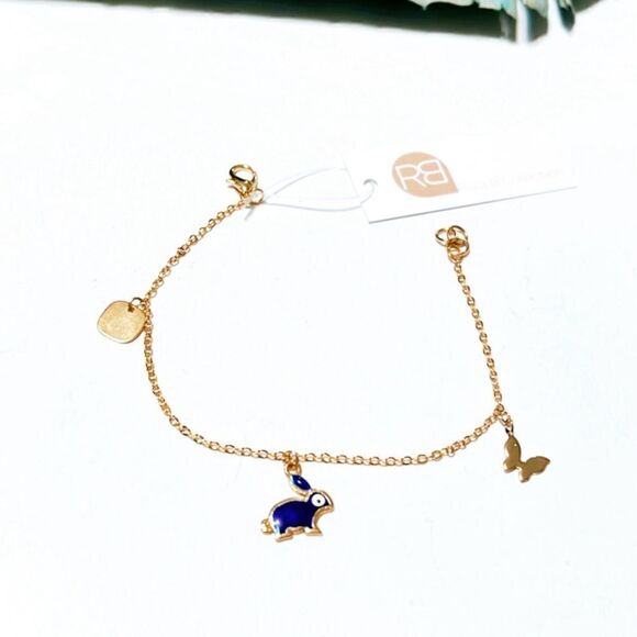 Gold evil eye bracelet R520 - Picture 1 of 2